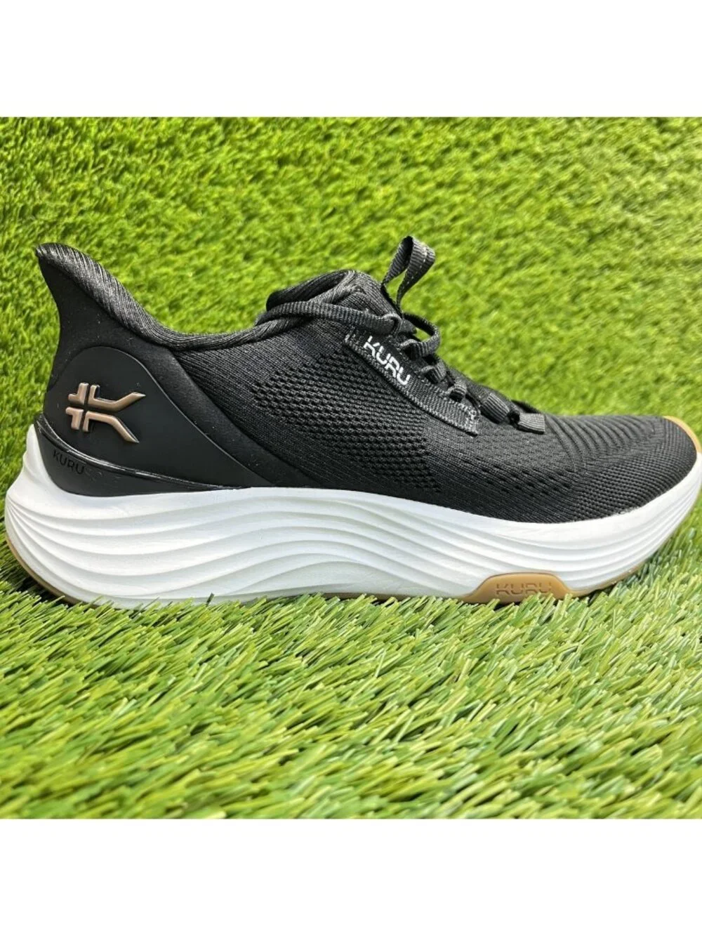 Kuru Atom 2 Womens Size 7.5 Black White Athletic Running Walking Shoes Sneakers